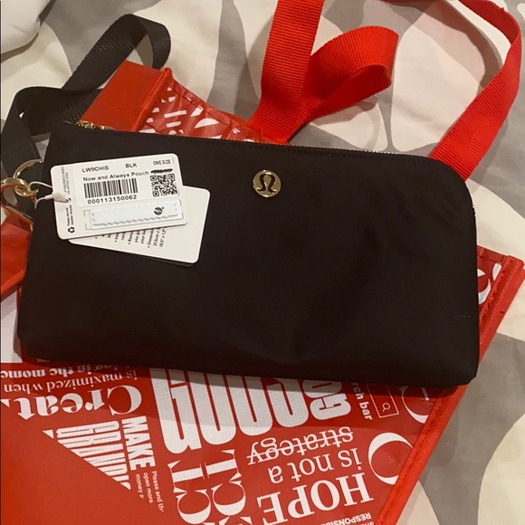 lululemon athletica Handbags - Lululemon black Now ans Never Pouch wristlet